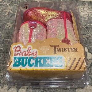 Twister Baby Buckers Sparkly Pink Boots